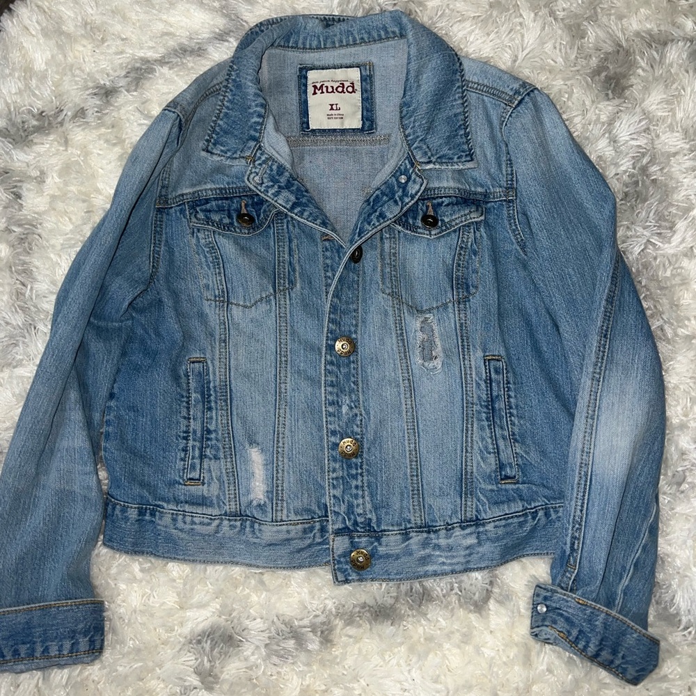 Women’s Size XL Mudd Distressed Denim Jacket